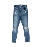 Good American Good Waist Blue Medium Wash Distressed Snake Pocket B322 s... - $40.12 CAD