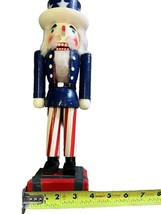 Handcrafted uncle sam wooden nutcracker - £11.35 GBP