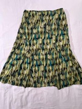 Requirements Women's Green Side Zip Pull-On Skirt Size Large Measured Waist 33" image 6