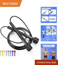 Tangle-Free Adjustable Jump Rope – Ideal for Boxing, Cardio, and Home Wo... - $8.86