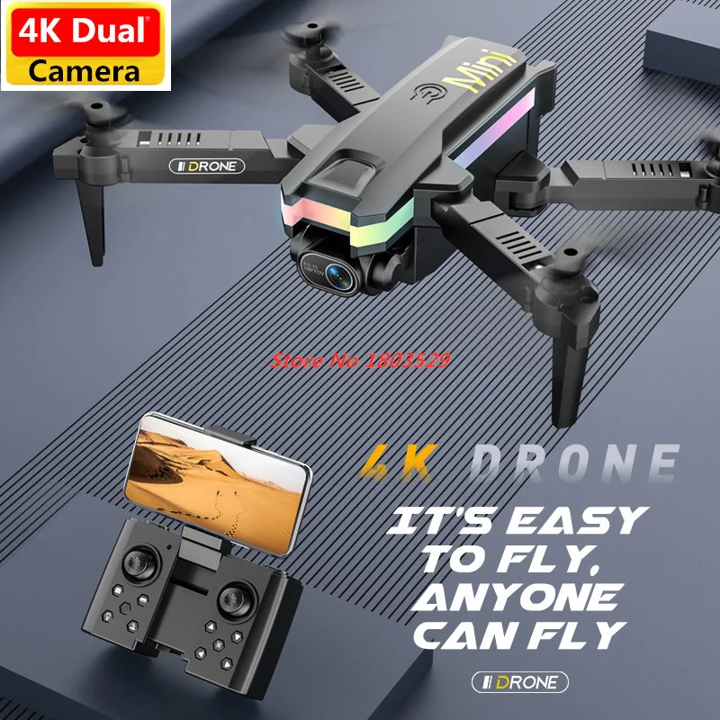 New Mini Drone 4K Professional HD Dual Camera RC Drone Air Pressure Fix - £39.89 GBP+