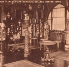 Emmanuel College Postcard Vintage Boston Massachusetts Art Museum Main Room - £7.76 GBP