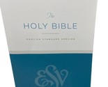 The Holy Bible Blue White English Standard Version Paperback - $5.96