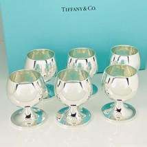 Tiffany &amp; Co Shot Glass Liqueur Cordial Cup Bar Glass Set Makers Sterlin... - £779.77 GBP