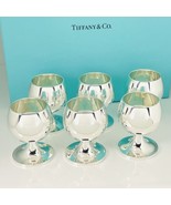 Tiffany &amp; Co Shot Glass Liqueur Cordial Cup Bar Glass Set Makers Sterlin... - £786.20 GBP