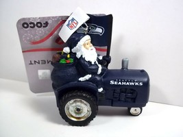 Seattle SEAHAWKS Santa on Tractor Christmas team ornament NEW 2020 - £8.87 GBP