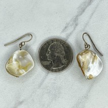 Silver Tone Shell Dangle Earrings Pierced Pair - £5.53 GBP