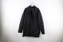 Tumi Mens Small Distressed Quilted Bib Commuter Full Zip Coat Jacket Black - £79.34 GBP