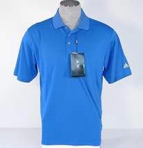 Adidas Golf Signature Moisture Wicking Blue Short Sleeve Polo Shirt Men&#39;s NWT - £60.27 GBP