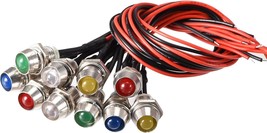 Uxcell Led Signal Indicator Lights Ac/Dc 110V 8Mm Panel Mount Metal Shell - $36.94