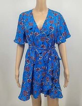 Shein Floral Print Tie Side Wrap Dress, Size Small - $13.99