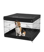 Dog Playpen 4 Panels Foldable Metal Dog Exercise Pen with Bottom Pad Cover - $1,252.85 MXN