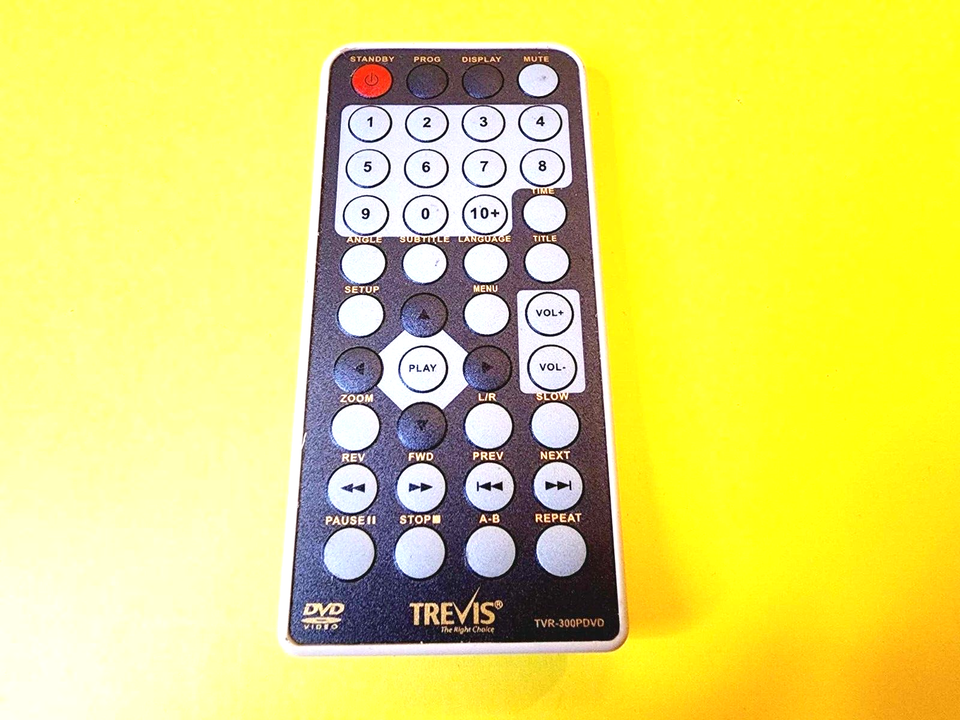 TREVIS REMOTE CONTROL TVR-300DVD KF-8222A PORTABLE DVD PLAYER WHITE PORT... - $10.00