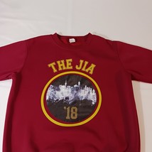 KZ THE JIA Men's Red Cotton Blend Long Sleeve Pullover Graphic Sweater Sz Large image 7