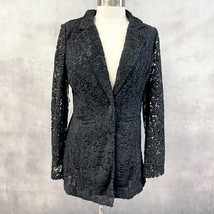 Bibi Lace Blazer Jacket Womens XLarge Whimsigoth Dark Cottage Fairy Grunge Black - £30.89 GBP