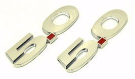 2 X  Nice 5.0 Pair Fender Chrome Emblems Badges mustang 5.0 v8 - $17.81