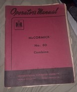 Vintage MCCORMICK International No. 80 COMBINE Operators Manual  - £18.66 GBP