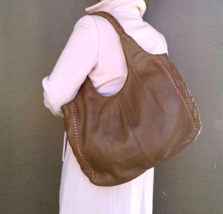 Brown Leather Bag, Fashion Purse,  Hobo Bag, Hobo Tote Handbag, Arely - £85.24 GBP