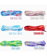Watercolor Painting Shoelaces for Air AJ Jordan 1 Max 90 Force 1 Tie Dye... - $84.52 CAD