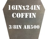 16&quot; x 24&quot; x 3/8&quot; AR500 Cowboy Action Coffin Silhouette Steel Shooting Ta... - $133.64