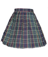 Women`s A-line Pleated Stripe plaid Summer Skirt(XL,Yellow green red str... - £34.44 GBP