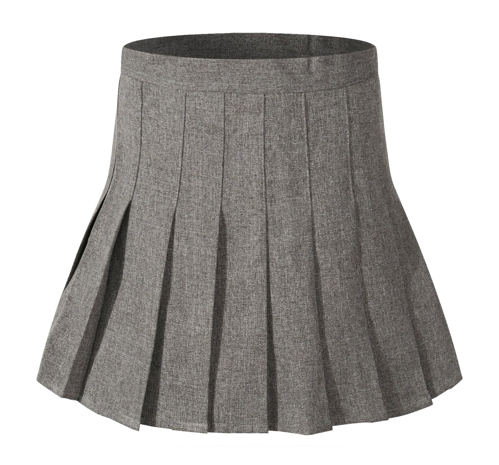 Women's High Waisted Pleated Mini Fancy dress Costumes Skirts (XS, Grey black... - $26.72