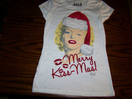 Size Small 3-5 Hollywood Legends Marilyn Monroe Christmas Holiday Tee Shirt Top - £11.06 GBP
