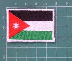 Flag of Jordan Patch Country Emblem 1.2&quot; x 1.8&quot; Embroidered Iron On Nation De... - £12.62 GBP