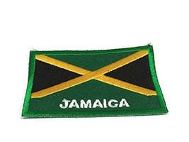 Flag of Jamaica Patch Caribbean Island Nation Emblem Logo 2&quot; x 2.8&quot; Sew On Em... - £13.74 GBP