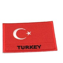 Nation Country Flags Patches Turkey Emblem Logo 2 x 2.8 Inches Sew On Embroid... - £12.78 GBP