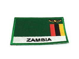 Zambia Flag Patch Southern Africa Emblem Logo 2&quot; x 2.8&quot; Sew On Embroidered Na... - £12.86 GBP