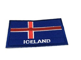 Nordic Island Nation Flag Patch Iceland Emblem Logo Badge 2&quot; x 2.8&quot; Sew ... - £12.78 GBP