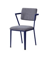 Grey Blue Upholstered Open Back Office Chair - €297,02 EUR