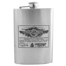 8oz Citrate of Magnesia Flask Laser Engraved - £17.20 GBP