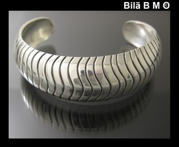 MODERNIST-LOOK Cobra Design HEAVY 925 STERLING Silver CUFF - 40 grams (1... - £340.78 GBP