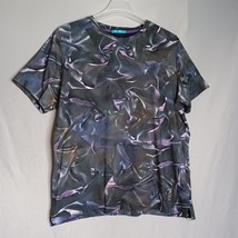 Robert Graham Shirt Mens Large Multicolor Water Wave Print Short Sleeve Tee - $793.04 MXN