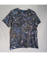 Robert Graham Shirt Mens Large Multicolor Water Wave Print Short Sleeve Tee - $789.56 MXN