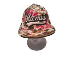 Robin Ruth Hawaii State Embroidered Floral Camo Flat Bill Snapback Hat OSFM - £9.32 GBP