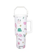 Pickleball Icons Girly Printed Stainless Steel Tumbler 38 oz with Handle - $690.10 MXN