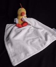 Elegant Baby Yellow Duck lovey blanket knitted chick white blanky - £26.77 GBP