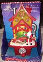 Hallmark North Pole Christmas Decor&#39; Magic Mechanical Santa&#39;s Checklist Musical - £19.65 GBP