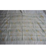 Set of 2 Vintage green pink blue on white floral standard pillowcases - $15.99