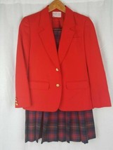 Vtg Pendleton Petite Wool Blazer Jacket Mac Lennan Tartan Plaid Skirt sz 4 - £35.49 GBP