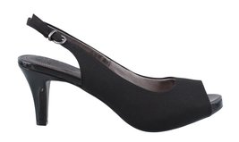 LifeStride Women&#39;s Teller Dress Slingback Pump Shoe, Black, 6 W US - $39.88