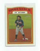 Ronald Acuna Jr (Atlanta) 2021 Topps Heritage In Action, Puzzle Back Card #300 - £3.92 GBP