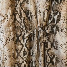 Mountain Valley Trading Snake Print Slip Dress Brown & Black Midi NWT Small image 3