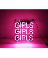 Girls Girls Girls Neon Sign 9&quot; x 9&quot; - £157.23 GBP