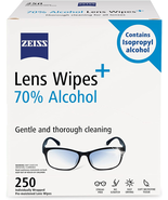 Pre-Moistened Lens Cleaning Wipes with 70% Alcohol, 250 Count - £19.28 GBP