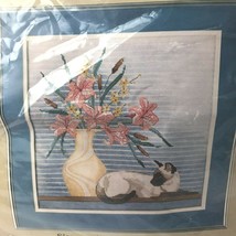 Something Special Siamese Art Deco Cross Stitch Kit 50240 Opened Started Vtg  - $25.91