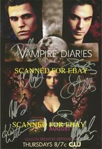 The Vampire Diaries Cast Signed 8 X10 Rp Photo By 8 Nina Dobrev Ian Somerhalder + - $17.99
